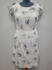 Flower Print Light Blue Dress <br> (B-40" W-35" H-43")