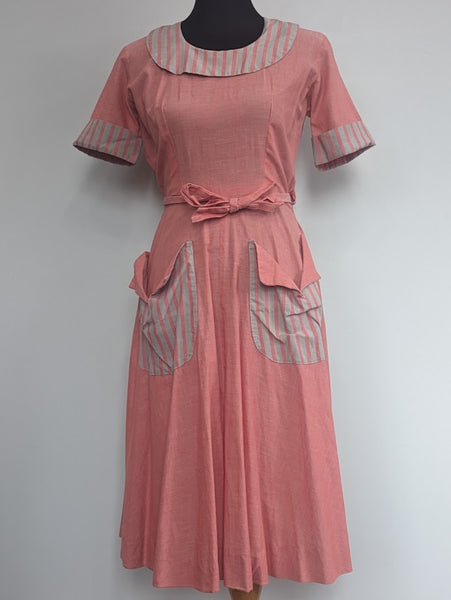 Pink Wrap Dress <br> (B-39" W-26"-30" H-38")