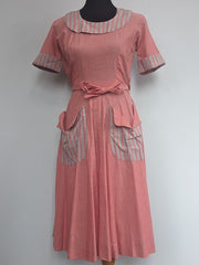 Pink Wrap Dress <br> (B-39" W-26"-30" H-38")