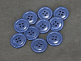 Blue/Gray Buttons (Lot of 10) ~7/8" (21mm)