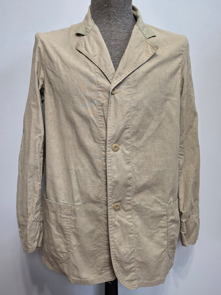 Vintage Men's WWII 1930s 1940s Tan Workwear Jacket 
