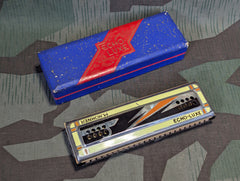 Vintage Pre WWII 1920s 1930s Art Deco Hohner Echo-Luxe Harmonica in CG