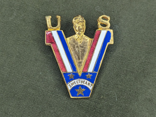 Army Soldier Sweetheart V Pin