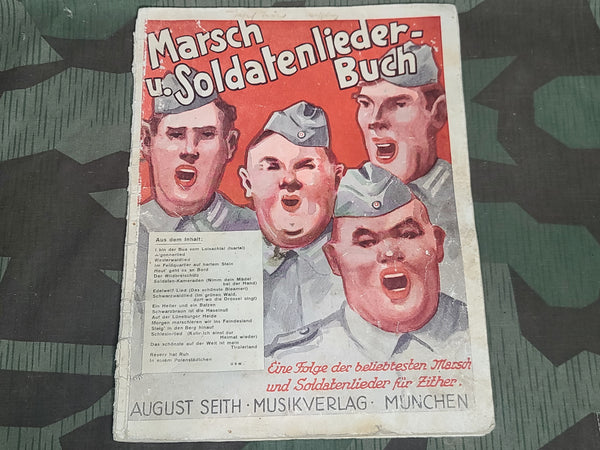 Marsch u Soldatenlieder Buch Soldier's Song Book for Zither