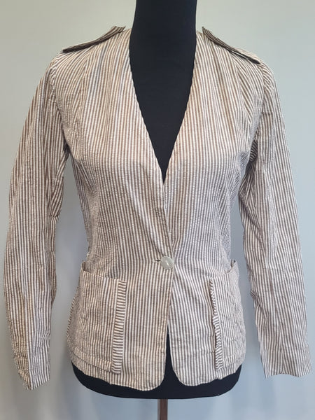 Seersucker Army Nurse Jacket <br> (B-36" W-29.5")