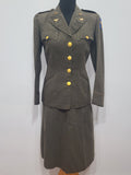 Army Nurse Jacket and Skirt with Insignia <br> (B-35" W-27" H-37")