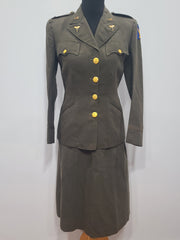 Army Nurse Jacket and Skirt with Insignia <br> (B-35" W-27" H-37")