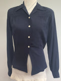 WAVES Navy Blue Blouse <br> (B-39" W-30")