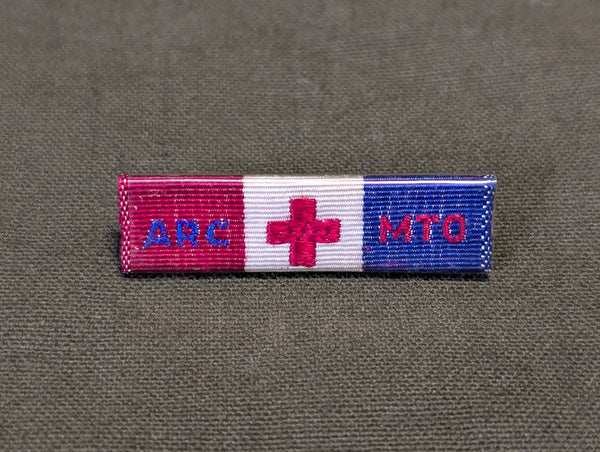 ARC MTO Ribbon Pin American Red Cross Mediterranean Theater of Operations