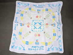 Aircraft Warning Service Army Signals Sweetheart Hankie Portland