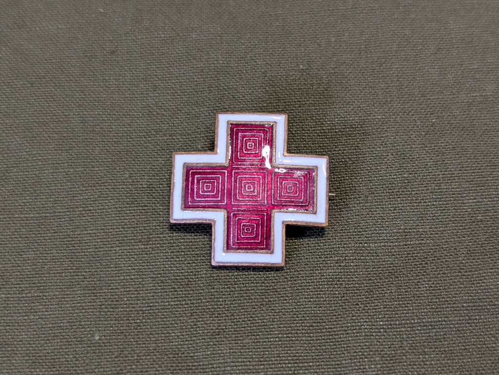 WWII American Red Cross Enamel Pin (for Women's Uniform Hats)