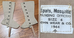 WWII British Nurse Officer Spats Nursing Leggings ATS