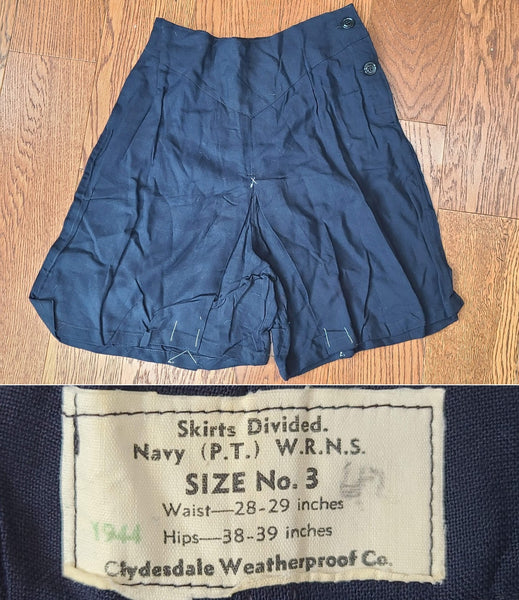 WWII British Women's W.R.N.S. PT Skirt Shorts 1944 