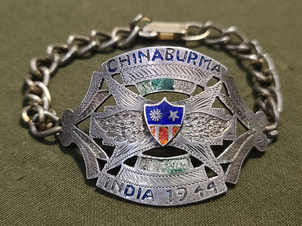 WWII CBI China Burma India 1944 Sweetheart Bracelet