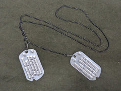 WWII Early War WAC Women's Army Corps Dog Tag Set Madeline Layton