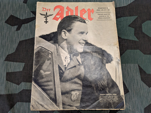 WWII German Der Adler Magazine 20 April 1943 ENGLISH