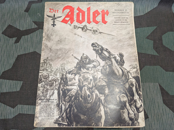 WWII German Der Adler Magazine December 16 1941 ENGLISH Language 