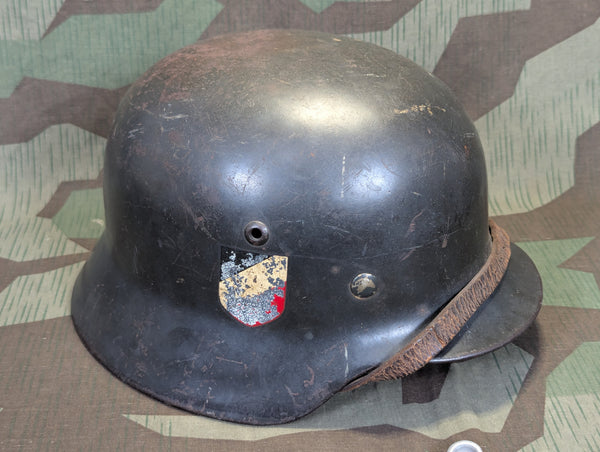 WWII German Double Decal Helmet Luftwaffe M35 Stahlhelm ET64