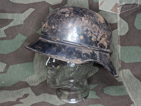 Luftschutz Helmet with Liner Blown Out Rivets