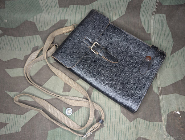 German Pebbled Map Case With Good Webbing Strap