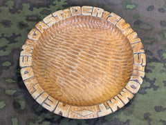SS Wood Bread Plate Heil Dem Gast Der Zu Uns Kommt