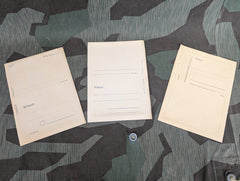 Set of 3 Feldpost Letter Papers