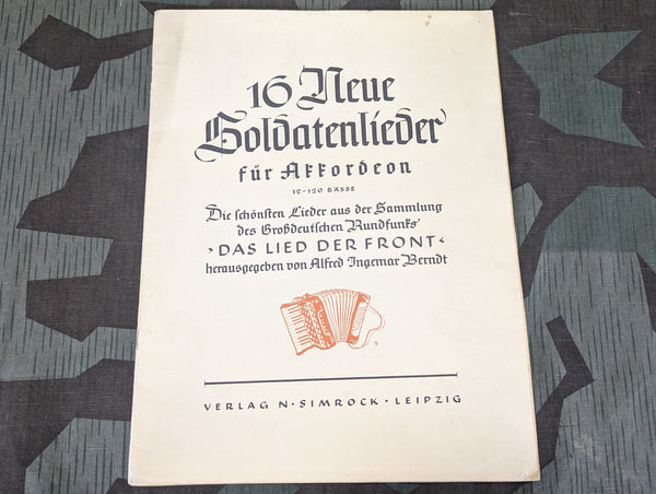 Neue Soldatenlieder Soldier's Song Book for Accordion