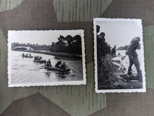 German Soldiers Train on Rubber Boats Photos