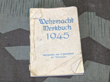 Wehrmacht 1945 Merkbuch Pocket Calendar Book AS-IS