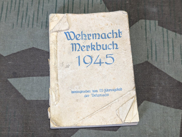 Wehrmacht 1945 Merkbuch Pocket Calendar Book AS-IS