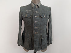 WWII German Wehrmacht M43 HBT NCO Heer Army Soldier Uniform Jacket Tunic w Original Insignia