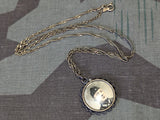 German Soldier Sweetheart Photo Necklace