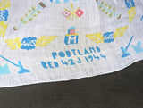 Aircraft Warning Service Army Signals Sweetheart Hankie Portland