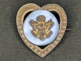 Small US Eagle Heart Sweetheart Pin