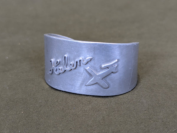 WWII Sweetheart Bracelet made from German V1 Buzz Bomb Aluminum 