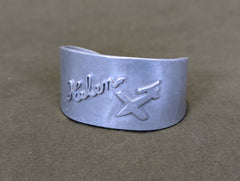 WWII Sweetheart Bracelet made from German V1 Buzz Bomb Aluminum 