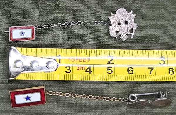 Army and Ordnance Blue Star Flag Chain Pins