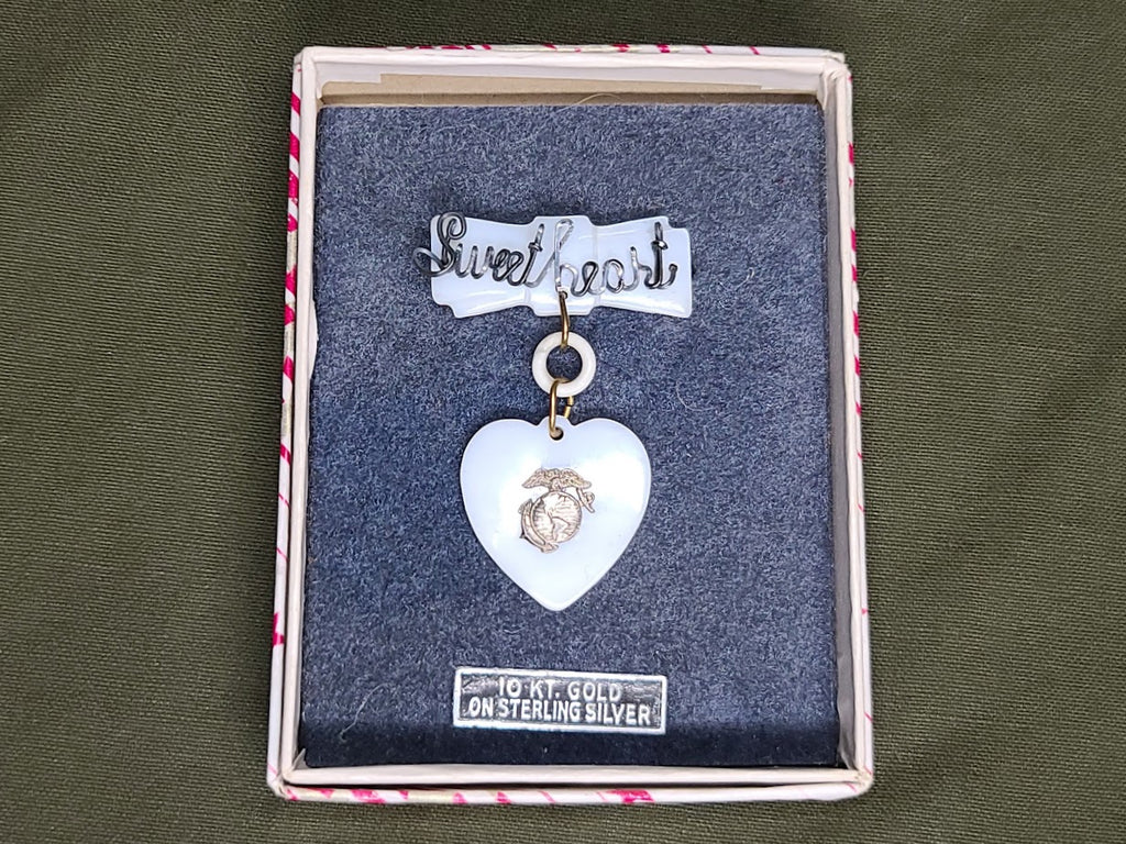 米軍実物 SWEETHEART JEWELRY USNチャーム WWII_Sweetheart_Marine_Corps_H