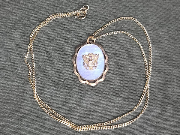 WWII US Army Sweetheart Locket Necklace Pr. St. Co. Providence Stock Company