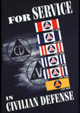 Civil Defense Service Ribbon Bar Pin