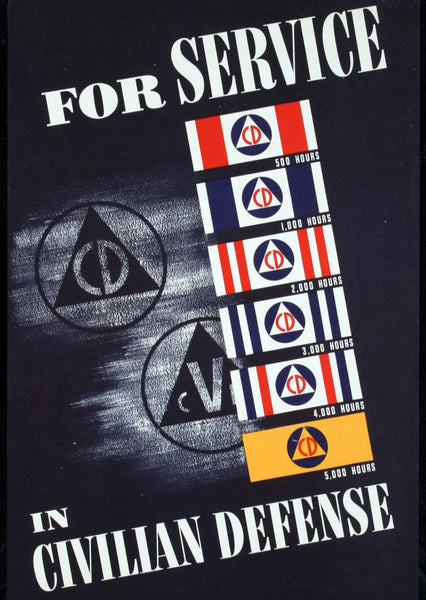 Civil Defense Service Ribbon Bar Pin