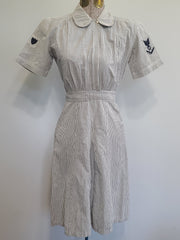 Coast Guard SPARS Seersucker Work Uniform Dress <br> (B-34" W-23" H-31")