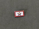 Enamel Gold Star Flag Pin Sterling KIA