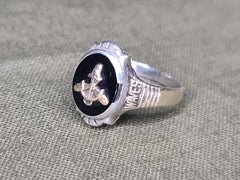 WWII US Navy WAVES Ring (Size 5) Jostens 10K Sterling