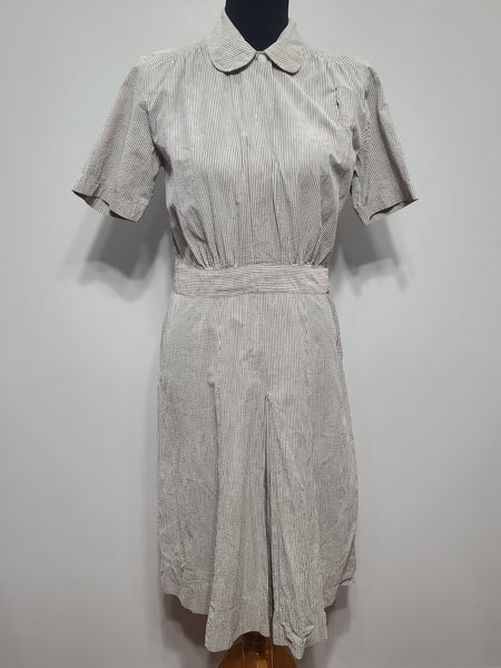 WWII US Navy WAVES Seersucker Women's Working Uniform Dress