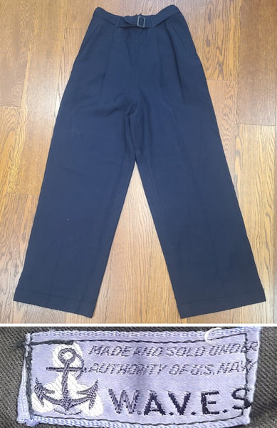 Navy WAVES Trousers <br> (W-26" H-38")