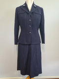 Navy WAVES Uniform: Jacket and Skirt <br> (B-38" W-31" H-42")