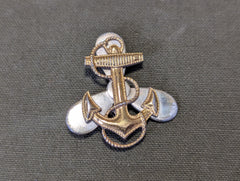 WWII US Navy Women's WAVES Hat Insignia Uniform Pin Sterling