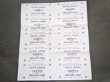 Ration Coupon Full Sheet 20 Points Processed Foods