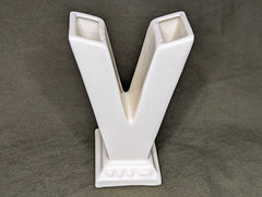 WWII V for Victory Ceramic Poppy Trail Vase